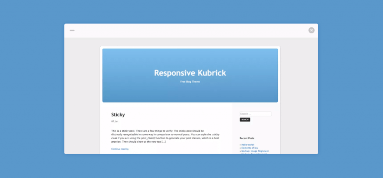 Responsive Kubrick theme